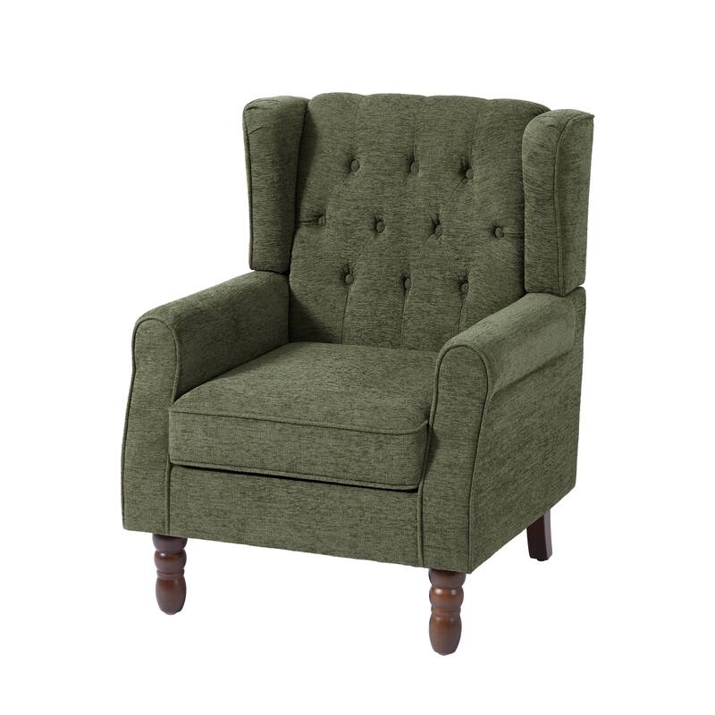 Tufted Wingback Upholstered Accent Chair for Living room