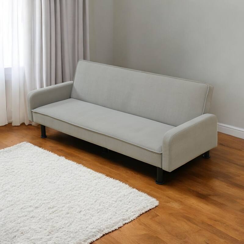 77.5" Wide Flannel Living Room Sofabed