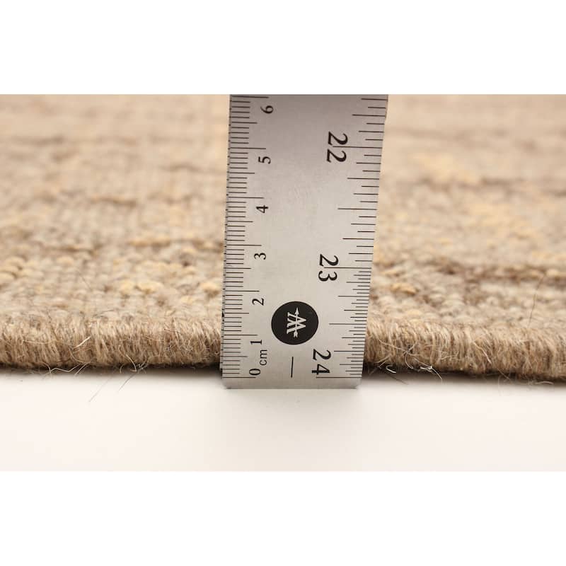 ECARPETGALLERY Flat-Weave Ankara FW Taupe Wool Tapestry Kilim - 4'8 x 6'9