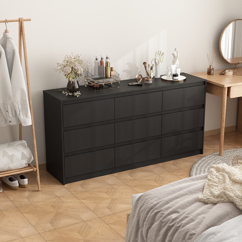 9 Drawer Dresser White Dresser Chest Drawer Storage Organizer Cabinet