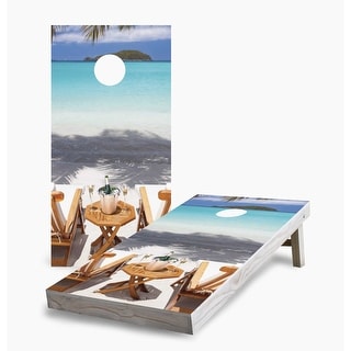Beach Chairs Cornhole Game (Choose Wraps or Boards)