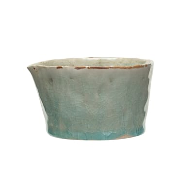 Stoneware Measuring Cups with Reactive Crackle Glaze, Set of 4 - 4.1"L x 3.8"W x 2.3"H - 4.1"L x 3.8"W x 2.3"H