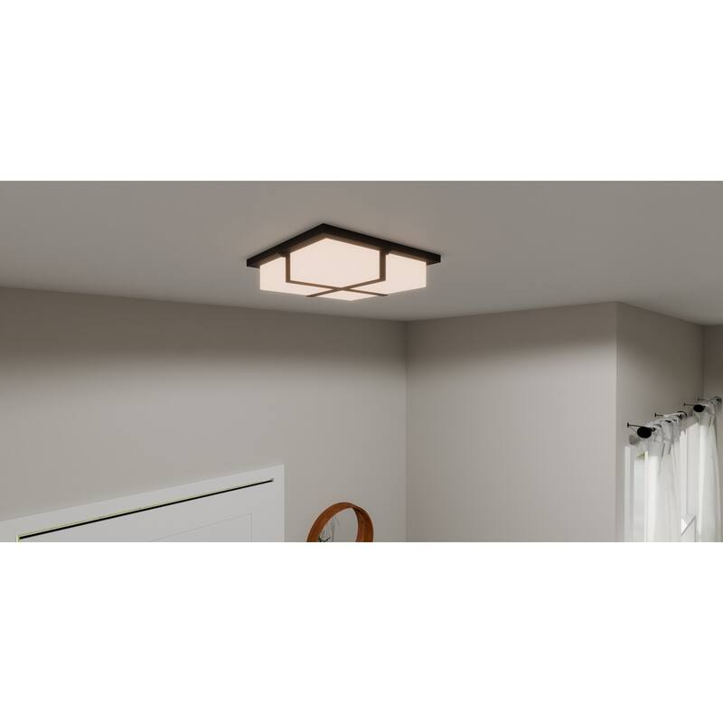 Armstrong Integrated LED Matte Black Flush Mount