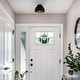 preview thumbnail 3 of 4, Hunter Erling 1-Light Medium Flush Mount Ceiling Light - Modern - Hallway, Bathroom, Entry, Laundry Room - Damp Rated!