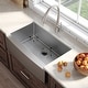 preview thumbnail 3 of 12, KRAUS Standart PRO Stainless Steel 30 in 1-Bowl Farmhouse Kitchen Sink