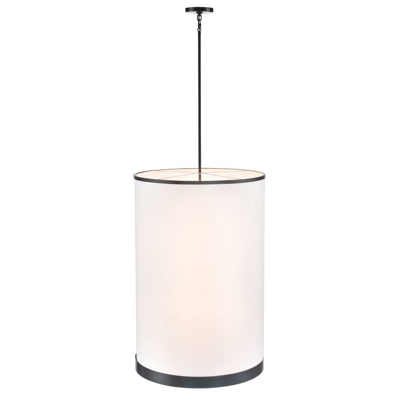 Artcraft High Street 8-Light Chandelier - Black Finish