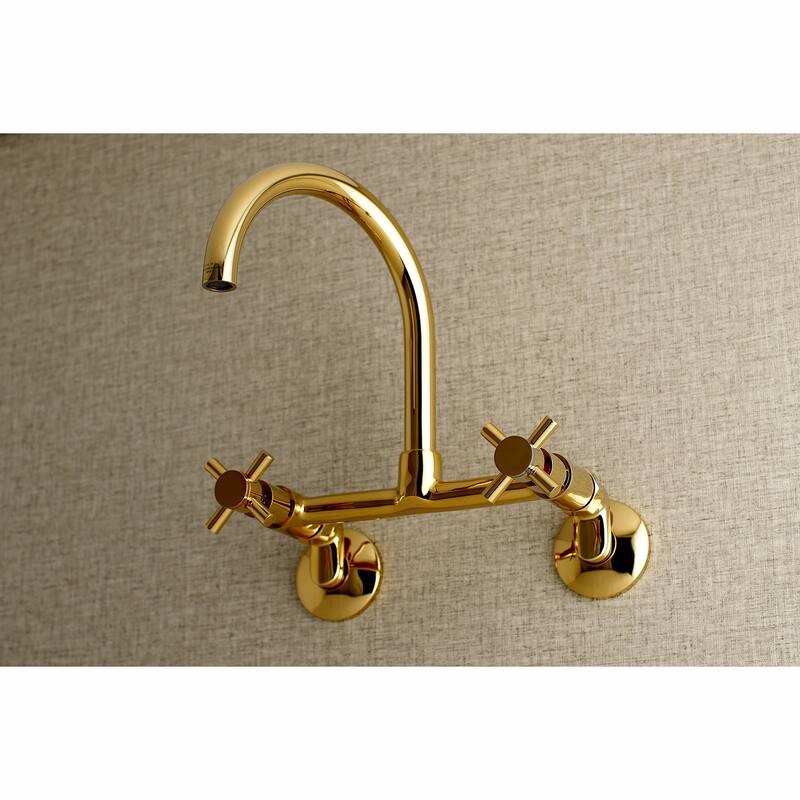 Kingston Brass Concord 8 in. Adjustable Center Wall Mount Kitchen Faucet