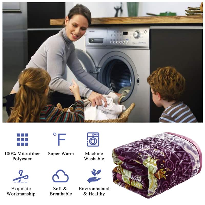 Plush Raschel Korean Printed Fleece Blanket