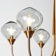 preview thumbnail 9 of 14, Celesn Modern Gold 6-Light Wheel Chandelier Glass Shade for Dining Living Room - D32" x H23"