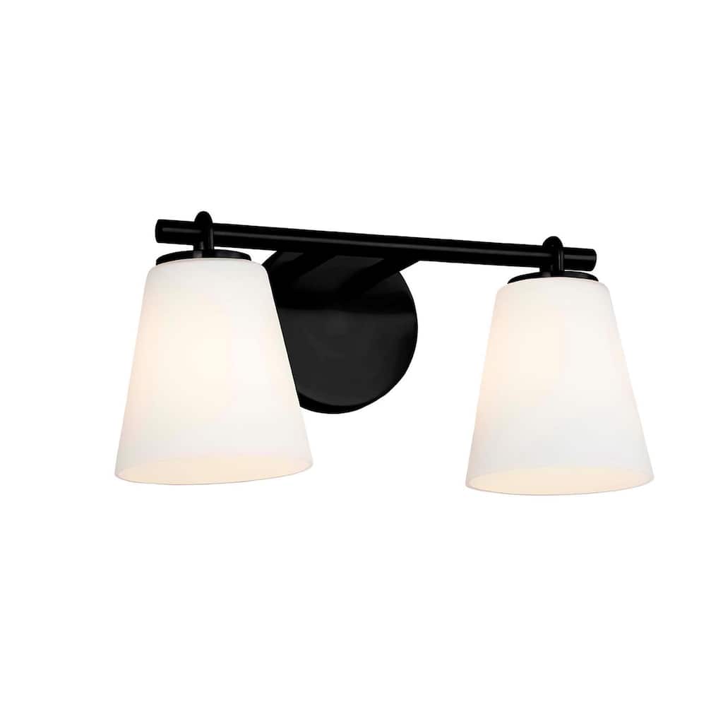 Justice Design Group Alpino 2-Light Bath Bar - Opal Glass