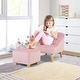 preview thumbnail 3 of 16, Costway Kids Sofa Chair w/ Ottoman Toddler Single Sofa Velvet - 20'' x 20'' x 19.5''