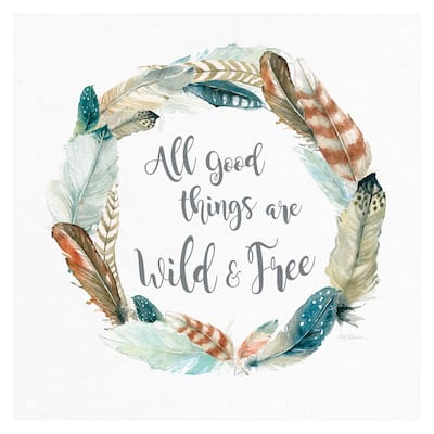 Feather Wild and Free by Carol Robinson Canvas Art Print