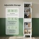 preview thumbnail 18 of 19, Garvee 67" Tall Freestanding Narrow Raised Bathroom Laundry Storage Cabinet with Drawer