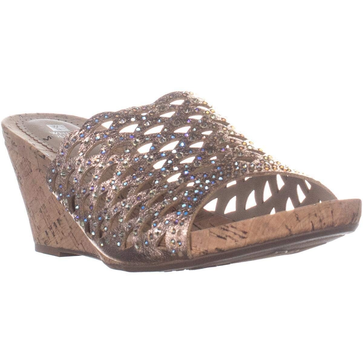 white mountain rose gold sandals