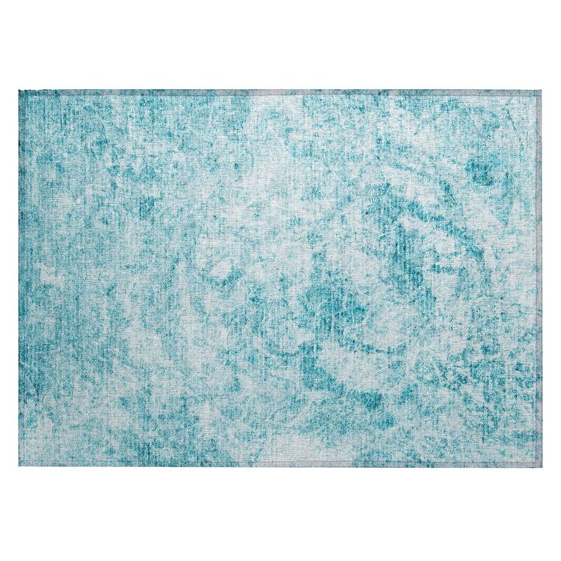 Machine Washable Indoor/ Outdoor Abstract Solid Chantille Rug