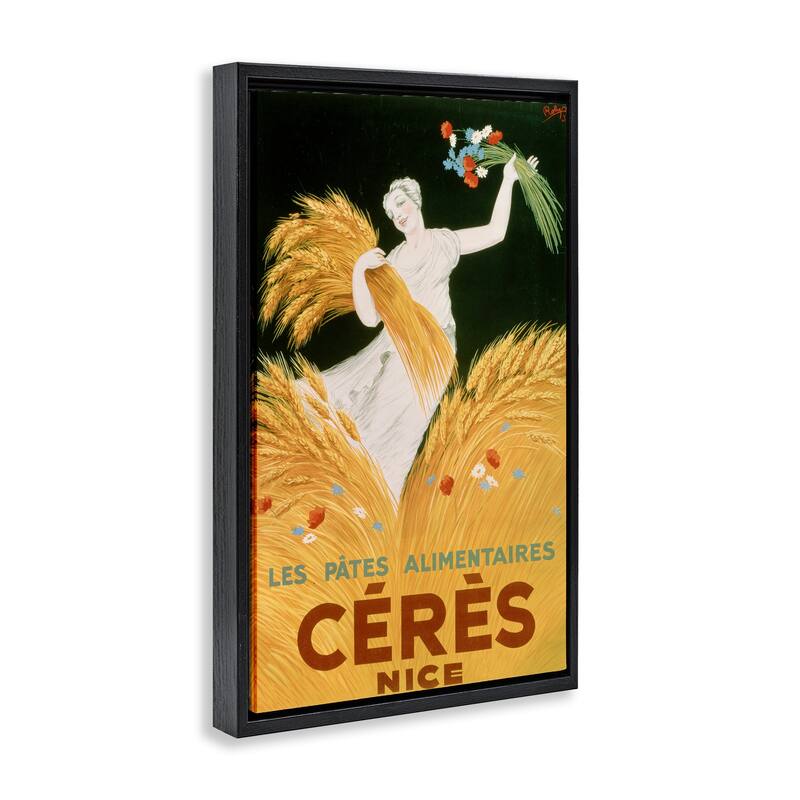 Stupell Antique Ceres Goddess Framed Floater Canvas Wall Art Design By Marcus Jules