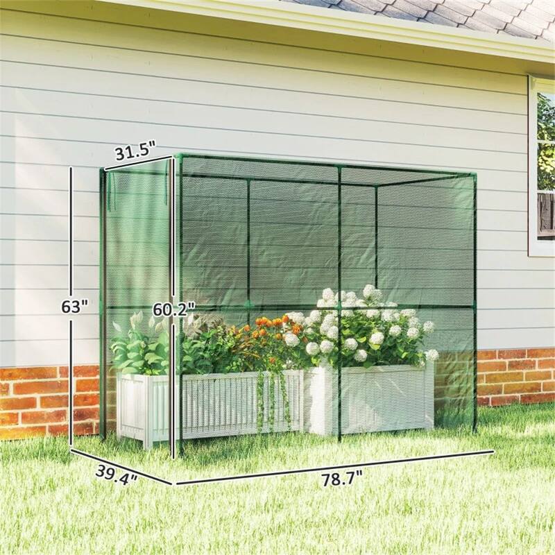 Crop Cage, Spacious Protection for Tall Crops, Green