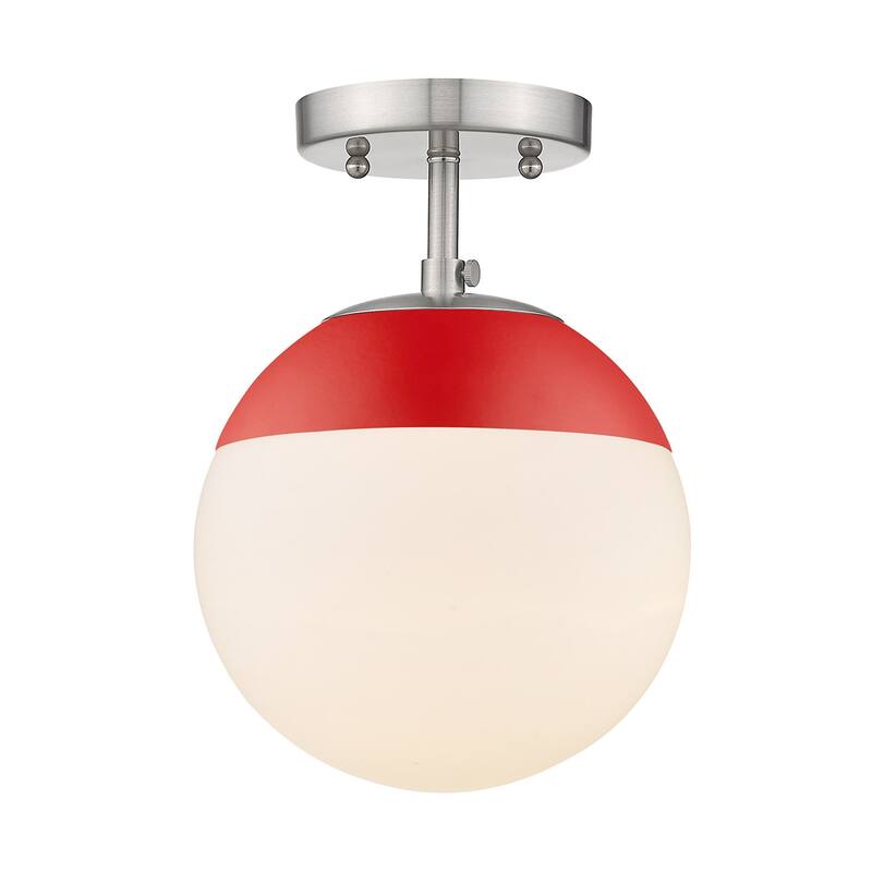 Dixon Mid-Century Modern Semi-Flush Orb