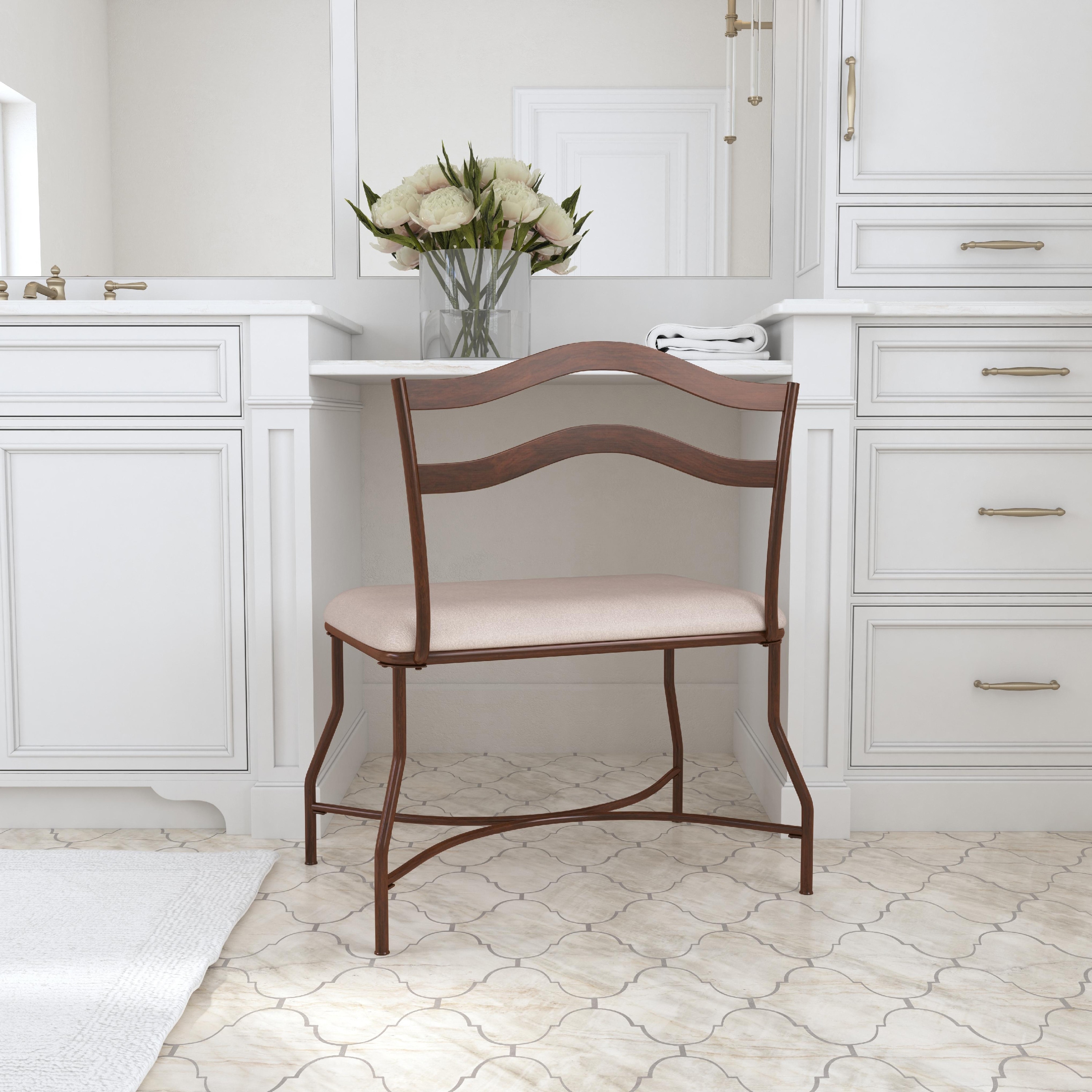 Bathroom shop vanity bench