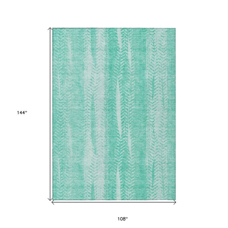 HomeRoots Botanical Leaves Transitional Rectangle Outdoor Rug