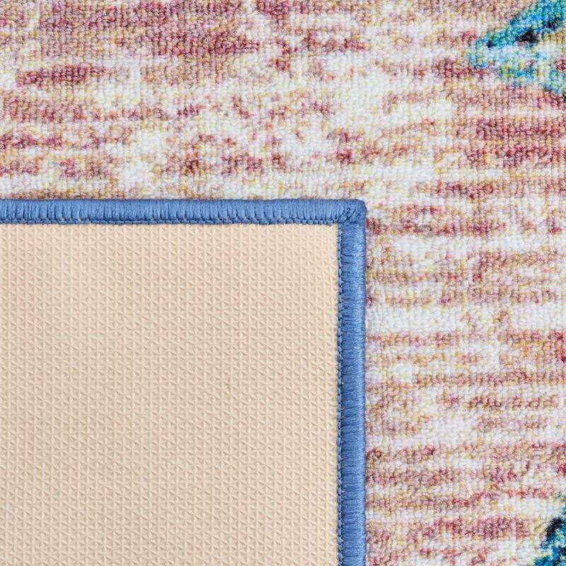 SAFAVIEH Journey Machine Washable Slip Resistant Lani Medallion Distressed