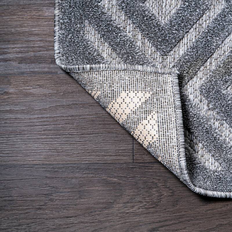 JONATHAN Y Ankara Neutral Diamond Trellis Indoor/Outdoor Area Rug