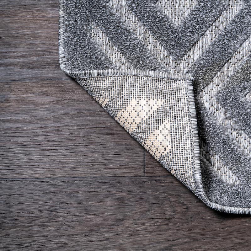 JONATHAN Y Ankara Neutral Diamond Trellis Indoor/Outdoor Area Rug