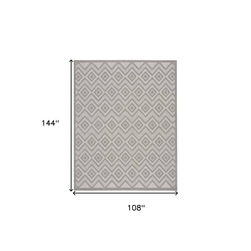 HomeRoots Contemporary Rectangle Outdoor Rug - 9' X 12'