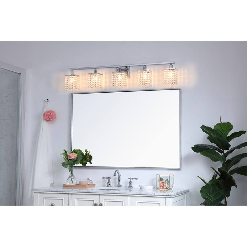 Olivia 5-Light Clear Crystals Wall Sconce