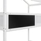 preview thumbnail 15 of 15, Twin Over Full Bunk Bed with Storage Staircase and Blackboard, White