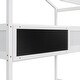preview thumbnail 14 of 13, White L-Shaped Playhouse Bed Frame Twin over Full with Blackboard