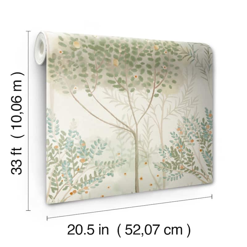Montgeron Vinyl Orchard Wallpaper 20.5 in x 33 ft = 56 sq ft