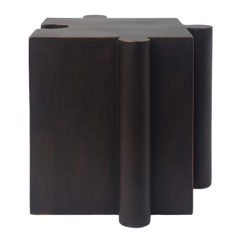 Christopher Knight Home - Karen Puzzle Art Modern 2-Piece Modular Outdoor Side Table Set with Interlocking Design