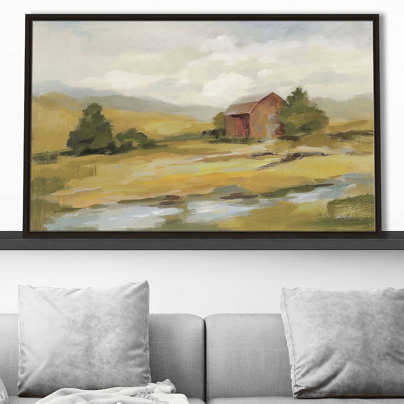 "Springtime Farm Neutral" Print on Floating Canvas