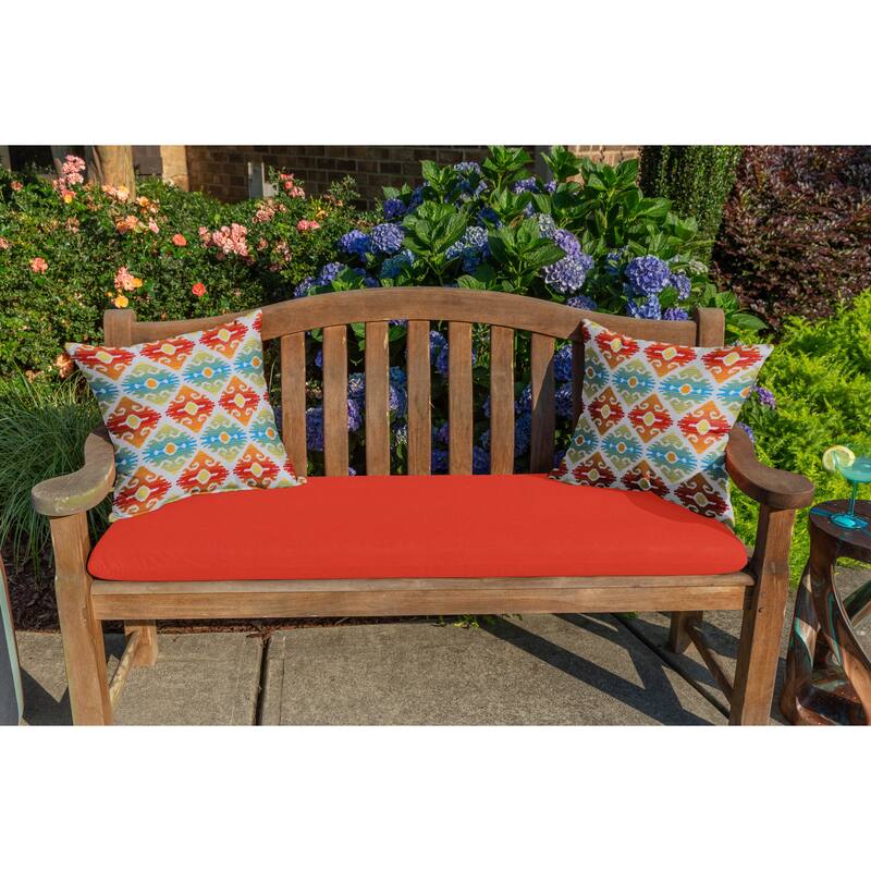 Casual Cushion Ogee 1-Piece Indoor/Outdoor Lumbar Pillow, 19"W x 12"L, Chautequa Summertime - 18"W x 18"L - Chautequa Summertime
