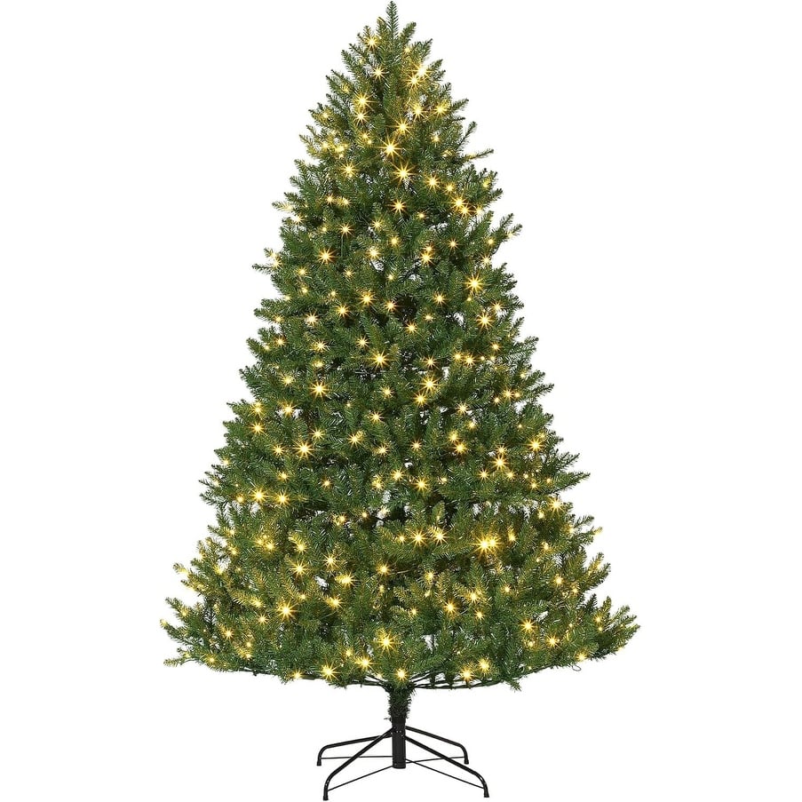 4.5Ft Artificial Christmas Tree with 1000 Branch Tips Easy Foldable Stand Sturdy Metal Frame - N/A