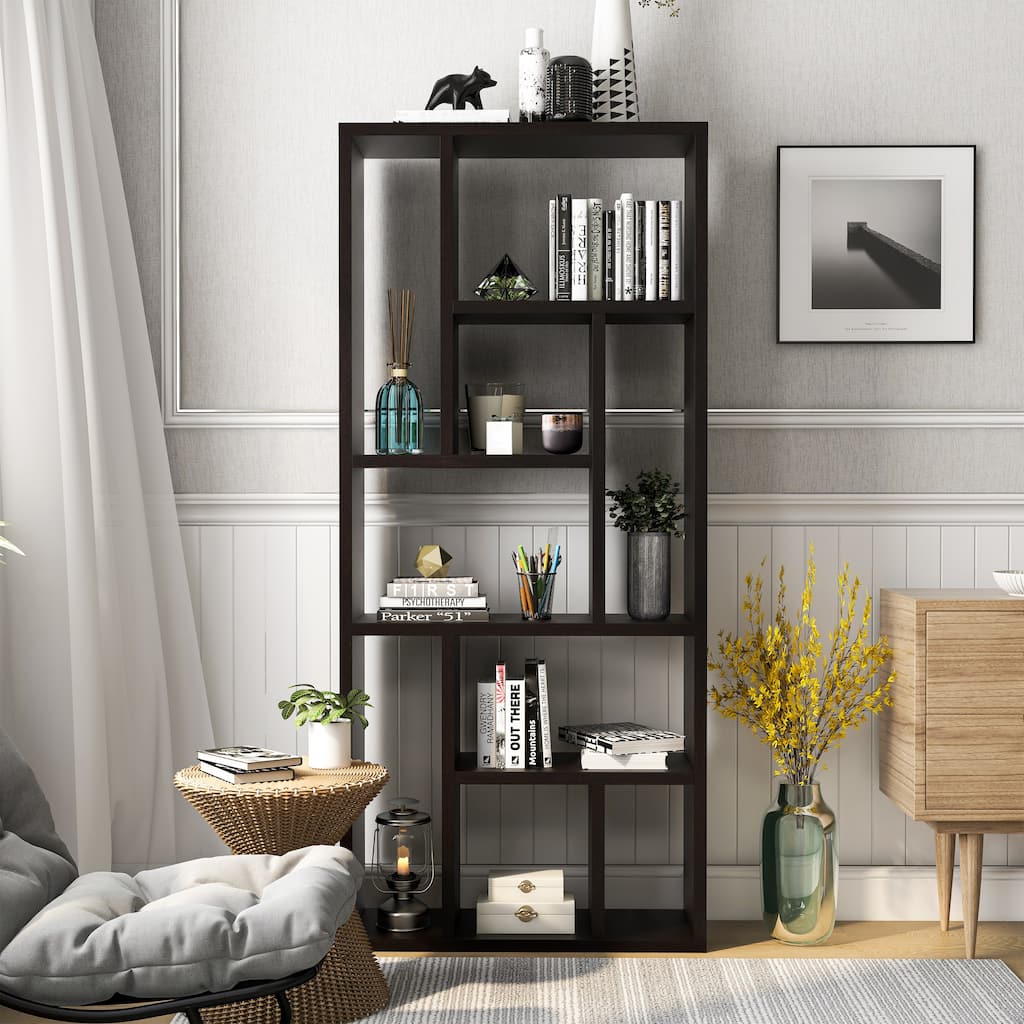 Gelder Contemporary Brown 3-in-1 Display Cabinet by Furniture of America