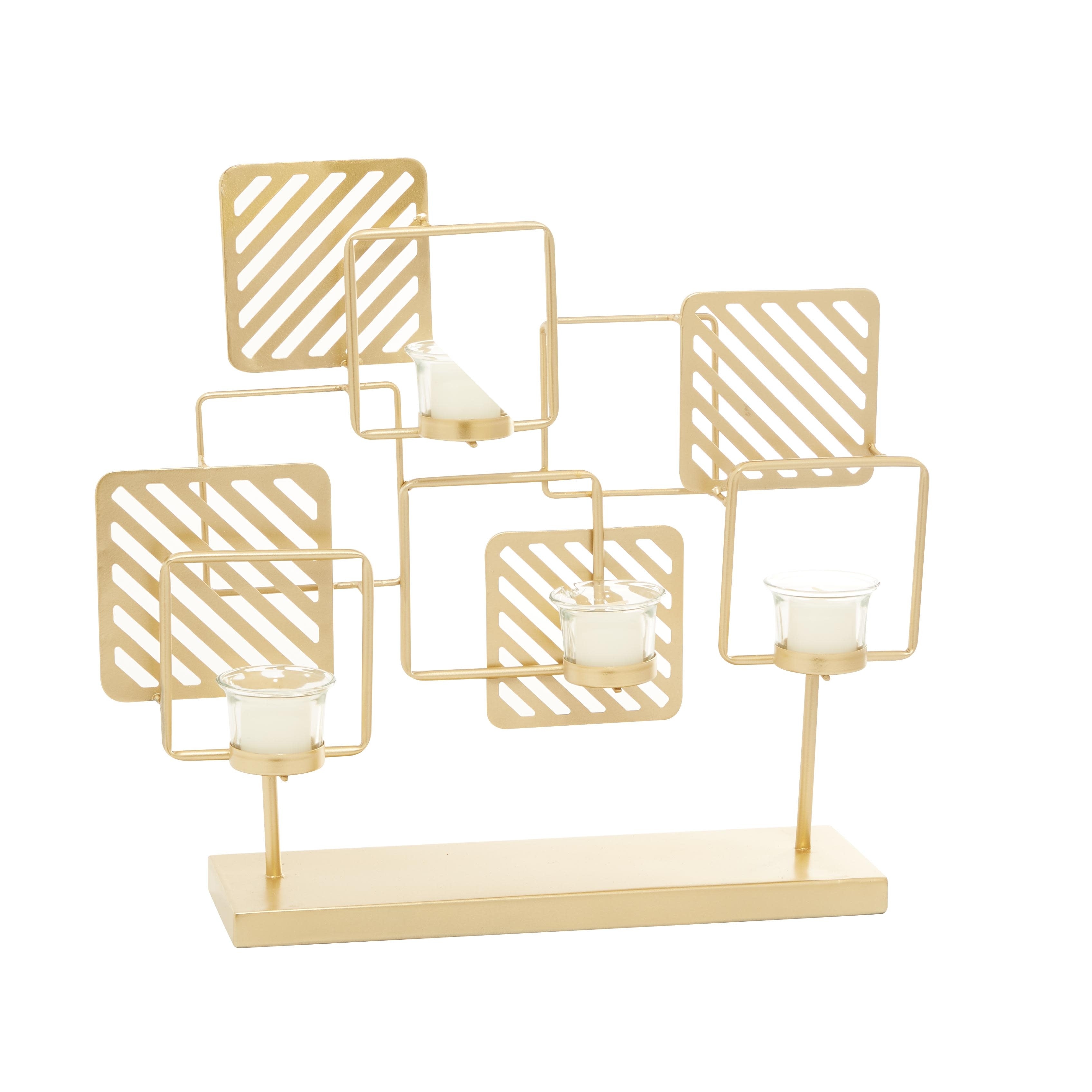 Roche River Decor - Metal Candelabra - Gold