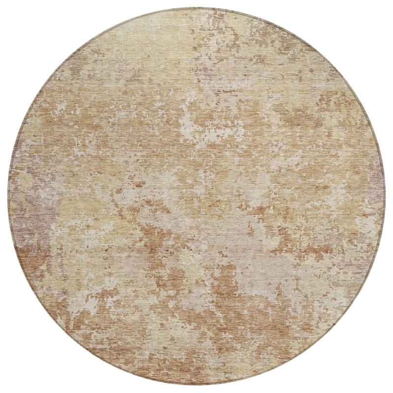 Machine Washable Indoor/ Outdoor Abstract Contemporary Chantille Rug