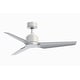 preview thumbnail 7 of 12, Fanimation TriAire Custom Indoor/Outdoor Smart Ceiling Fan DC Motor with Remote - Silver