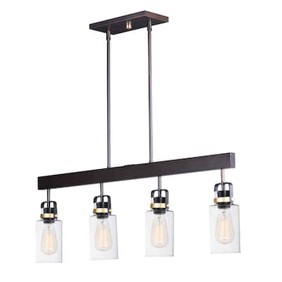 Magnolia 4-Light Linear Pendant - bronze / gold
