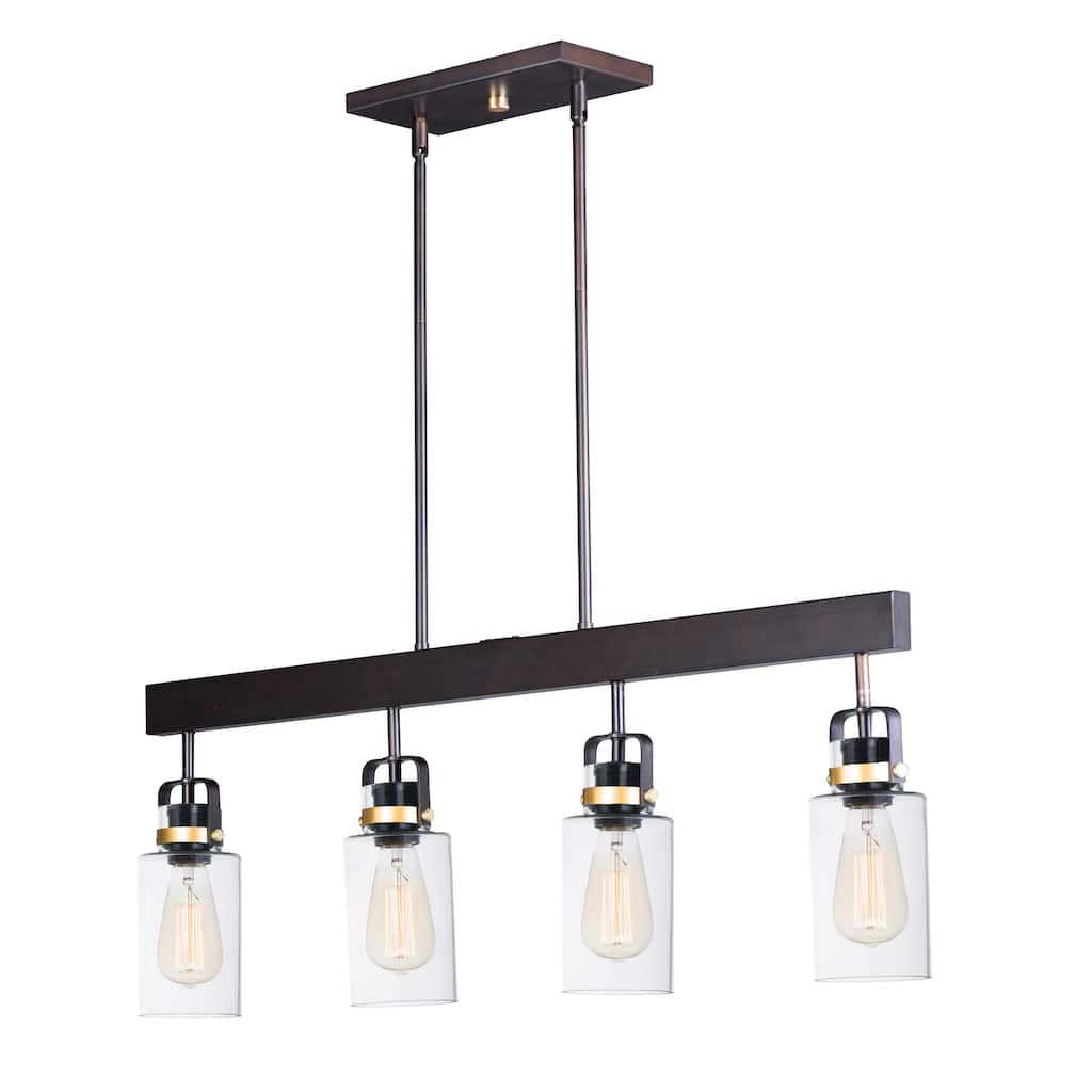 Magnolia 4-Light Linear Pendant - bronze / gold