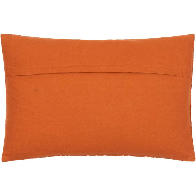 Tazmin Bold Block Printed Geometric Hand Woven Throw Pillow