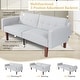 preview thumbnail 14 of 31, 68 in. Soft Convertible Sofa Bed with Adjustable Backrest and Solid Wood Legs