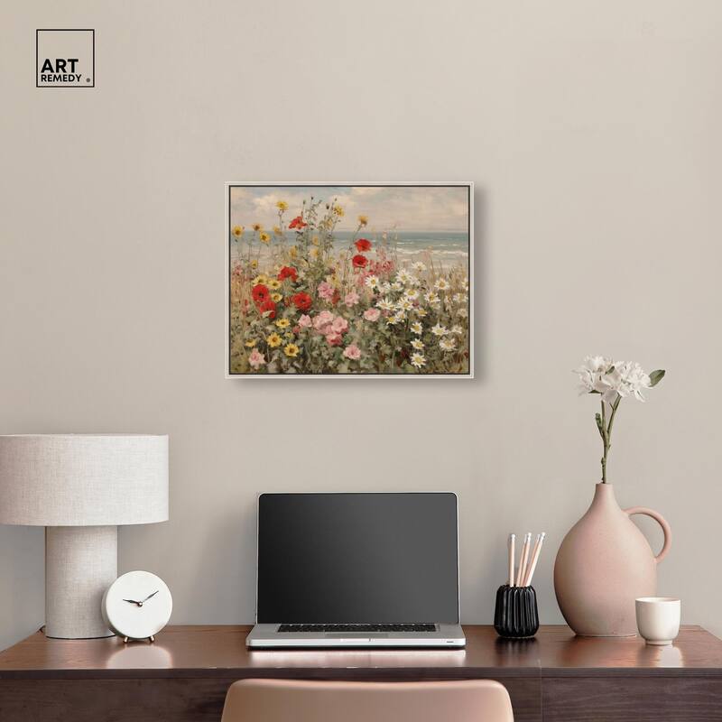 Misty Ocean Field II Canvas by Art Remedy