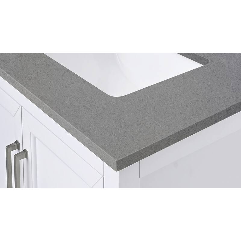 Avanity Quartz Vanity Top with Rectangular Undermount Sinks