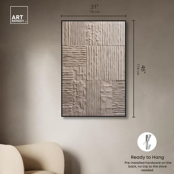 dimension image slide 9 of 24, Old Clay Texture Canvas Elegant White and Gold Art by Art Remedy