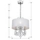 preview thumbnail 5 of 4, Othello 3 Light Clear Crystal Polished Chrome Mini Chandelier - 15'' W x 15'' H