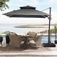 preview thumbnail 37 of 45, Crestlive Products 10FT Aluminum Square Double Top Patio Cantilever-Offset Umbrella
