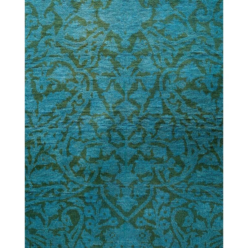 Fine Vibrance, One-of-a-Kind Hand-Knotted Area Rug - Blue, 6' 2" x 9' 0" - 6' 2" x 9' 0"